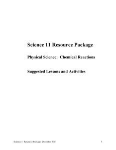 Physical Science: Chemical Reactions