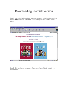Downloading Statdisk version
