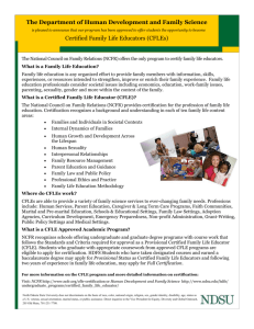 Certified Family Life Educator information
