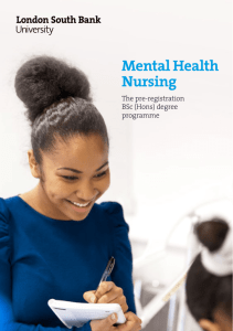 Mental Health Nursing - London South Bank University