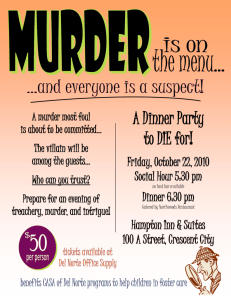 A Dinner Party to DIE for!