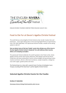 Food to Die For at Devon's Agatha Christie Festival