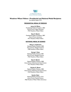 Woodrow Wilson Fellows—Presidential and National Medal