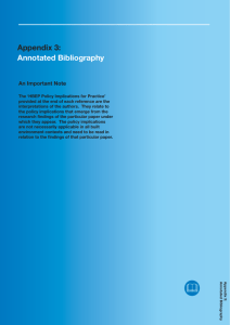 Appendix 3: Annotated Bibliography