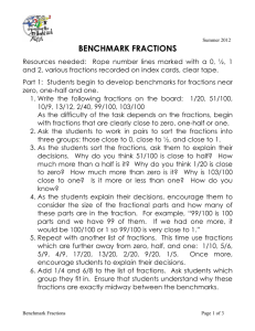 Benchmark Fractions