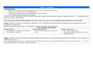 Grade 4 - Fractions