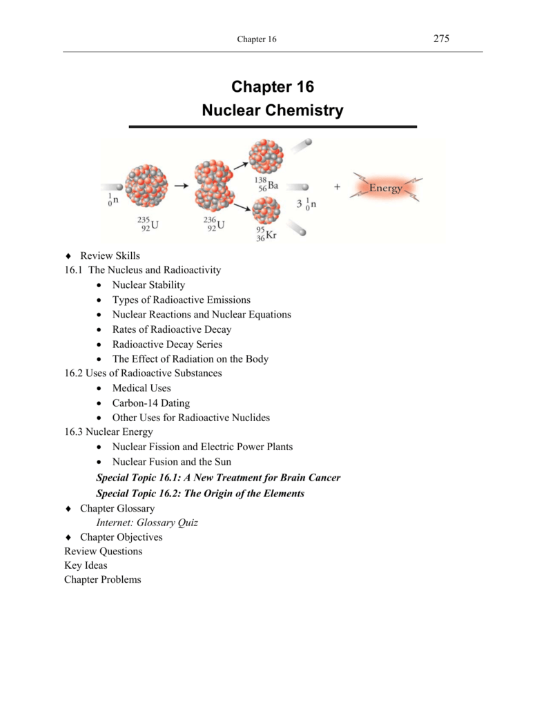 Nuclear Chemistry Worksheet Answers