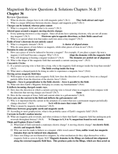 Magnetism Review Questions & Solutions