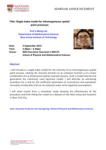 seminar announcement - School of Physical and Mathematical