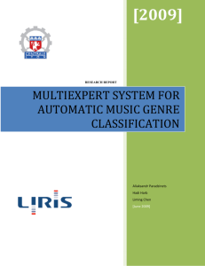 multiexpert system for automatic music genre classification