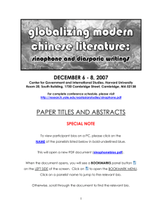 Globalizing Modern Chinese Literature: Sinophone