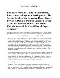 Business Franchise Guide - Explanations, Laws, cases, rulings, new