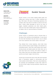 Dunkin' Donuts - Acumen Data Systems