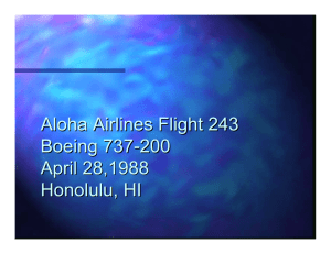 Aloha Airlines Flight 243 Boeing 737-200 April 28