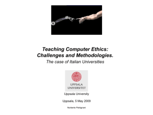 Ethical Issues in Information & Communication Technologies (ICT