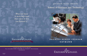 Excelsior College Business Degree Program Catalog