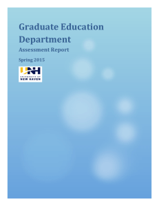 Graduate Education Department Assessment Report Spring 2015