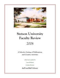 Stetson University Faculty Review 2008