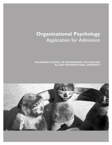 Organizational Psychology Application