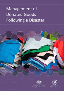 Management of donated goods following a disaster (PDF
