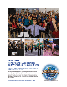 Application - Universal Orlando Youth Program