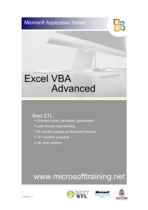 Excel VBA Advanced