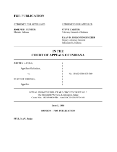 Jeffrey Cole v. State of Indiana