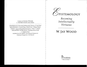 Becoming Intellectually Virtuous W.JAYWOOD