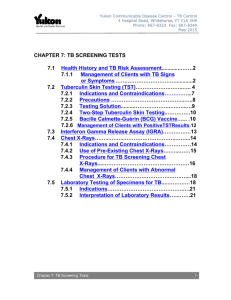 Chapter 7, TB Screening tests