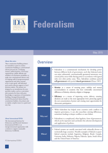 Federalism - International IDEA