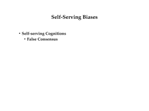 Self-Serving Biases