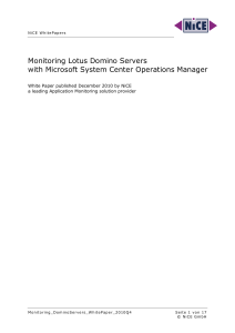 Monitoring Lotus Domino Servers with Microsoft System Center