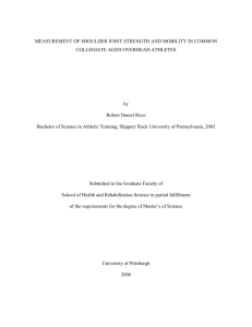 MEASUREMENT OF SHOULDER JOINT STRENGTH AND