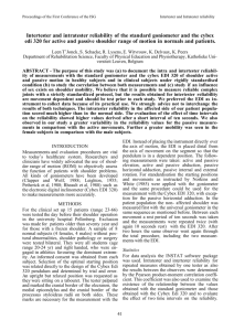 Intertester and intratester reliability of the standard goniometer and