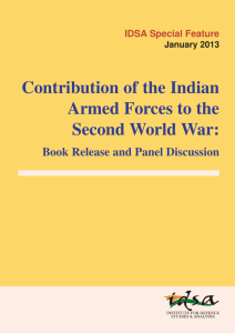 Contribution of the Indian Armed Forces to the Second World War: