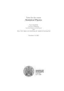 Notes for the course Statistical Physics