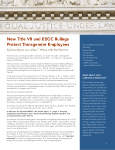 New Title VII and EEOC Rulings Protect Transgender Employees