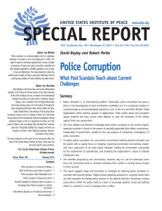 Police Corruption - United States Institute of Peace