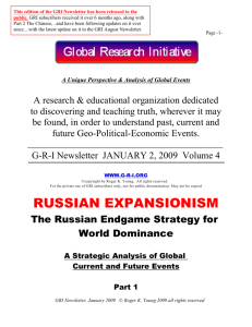 january 2009 gri newsletter - Global Research Initiative