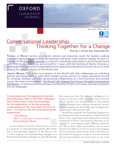 Conversational Leadership: Thinking Together for a Change