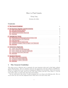 How to Find Limits - UCLA Department of Mathematics