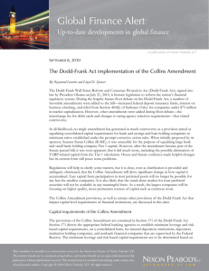 The Dodd-Frank Act implementation of the Collins