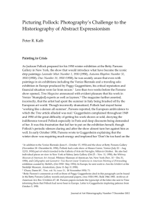 Picturing Pollock - Journal of Art Historiography