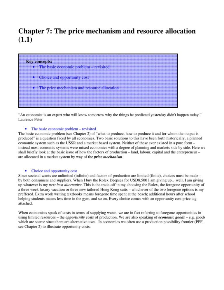 the-price-mechanism-and-resource-allocation