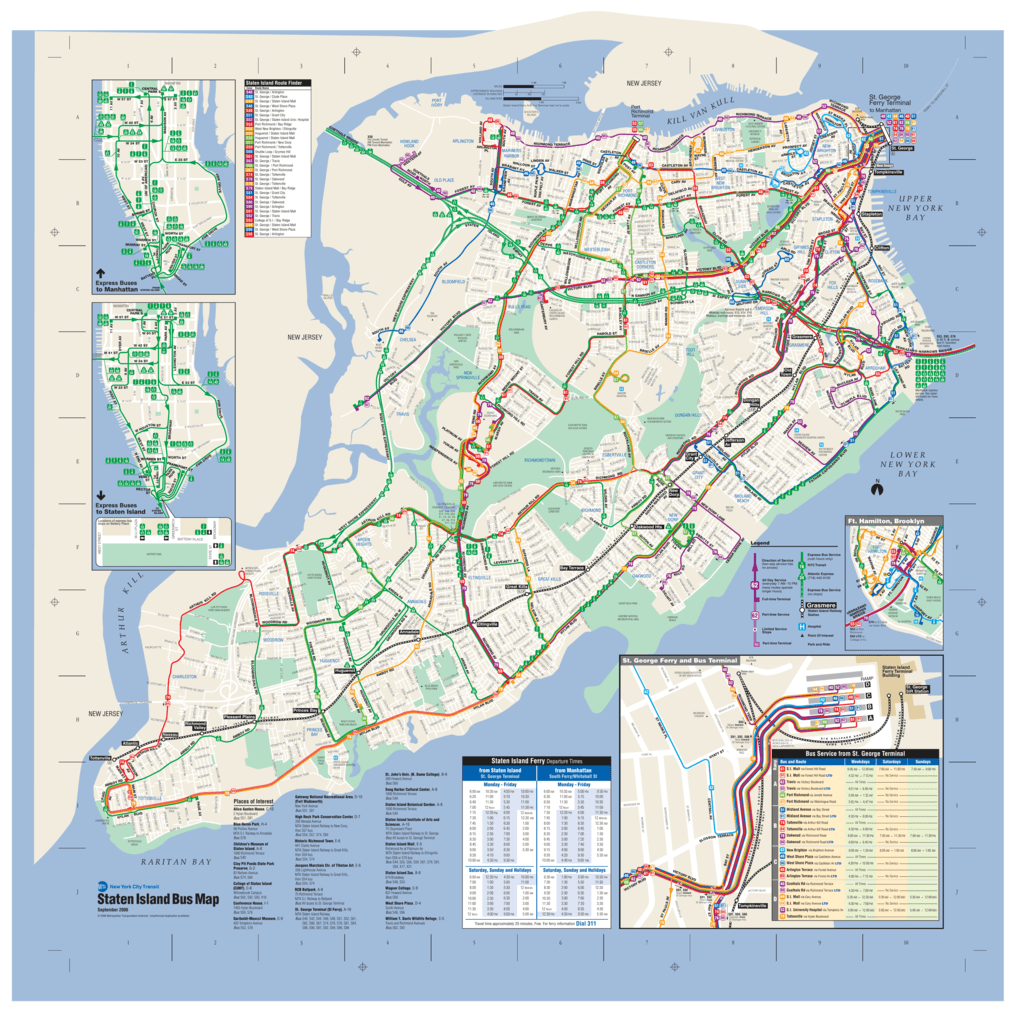 Staten Island Bus Map