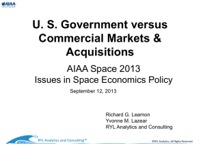 U. S. Government versus Commercial Markets & Acquisitions