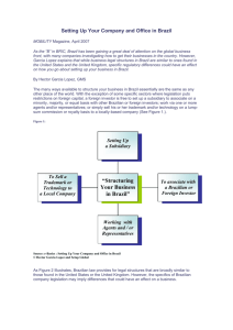 Setting Up Your Company and Office in Brazil