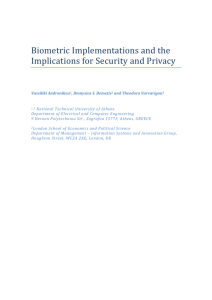 Biometric Implementations and the Implications for Security and