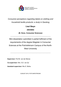 Consumer perceptions regarding labels on clothing and household