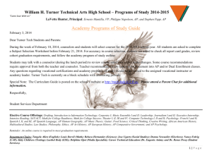 Academy Programs of Study Guide - William H. Turner Technical